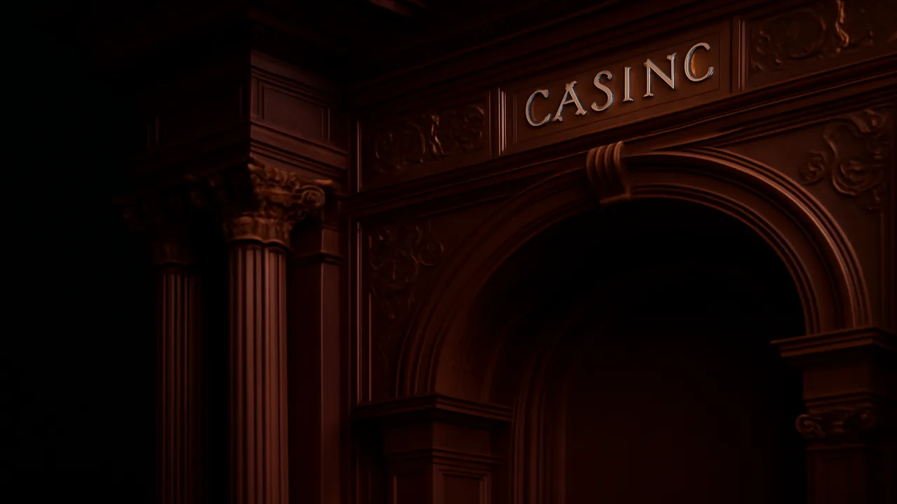 Détail d'intérieur d'un casino Belle Époque, plafond peint et lustres cristallins